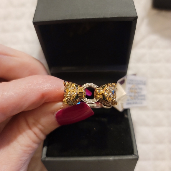 Effy Jewelry - EFFY Signature 14K Yellow Gold Sterling Silver Panther Ring BNWT